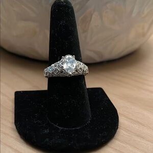 Vanna K 925 Sterling Silver Size 8 Cubic Zirconia Ring